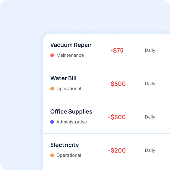 Expense Tracking Details